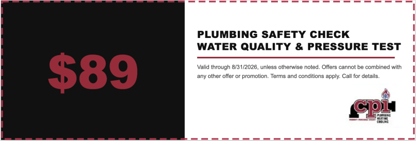 $89 plumbing safety check: water quality & pressure test